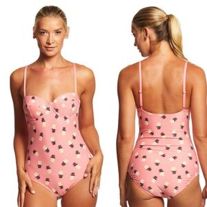Kate Spade laniakea Beach Printed underwire one piece swimsuit
